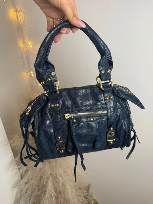 Mini Sac Elsa bleu foncé MaisonPerla Collection