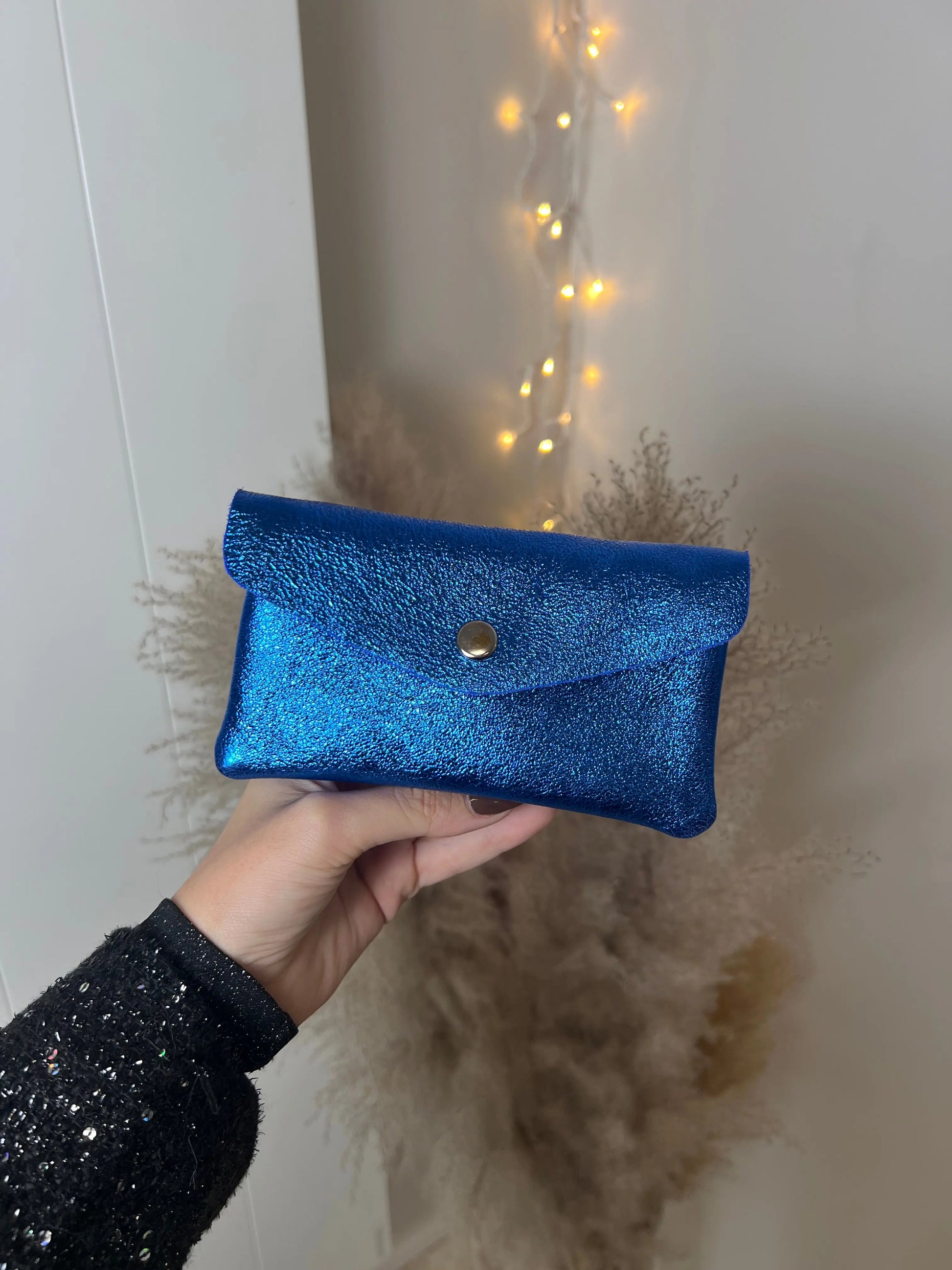 Porte monnaie Lou bleu électrique MaisonPerla Collection