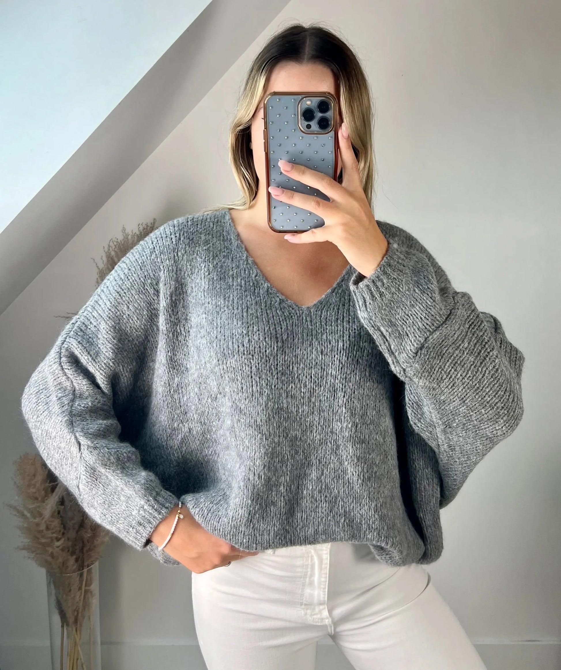Pull Sarah gris MaisonPerla Collection