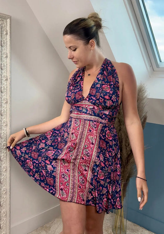 Robe Cassie Bleu MaisonPerla Collection