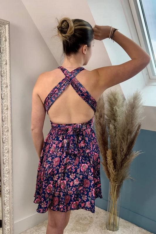 Robe Cassie Bleu MaisonPerla Collection