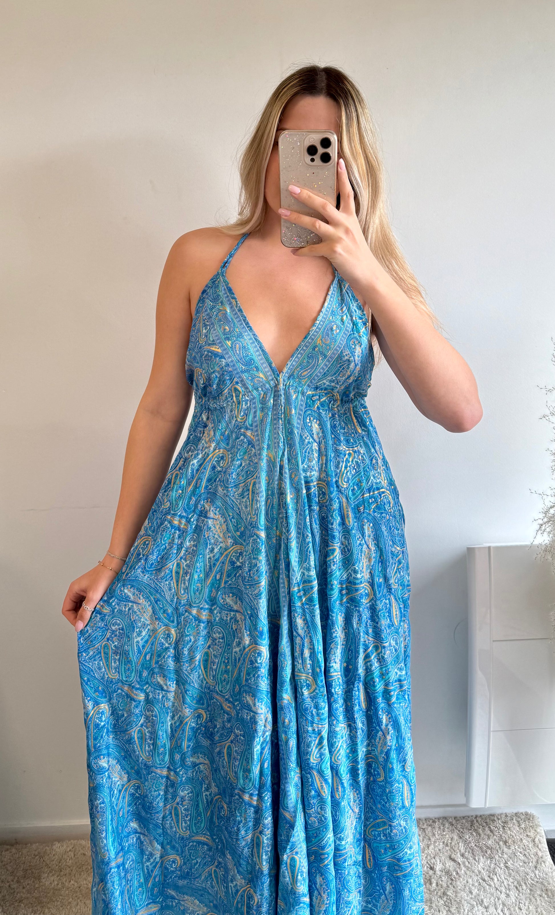 Robe Sophia bleu claire MaisonPerla Collection