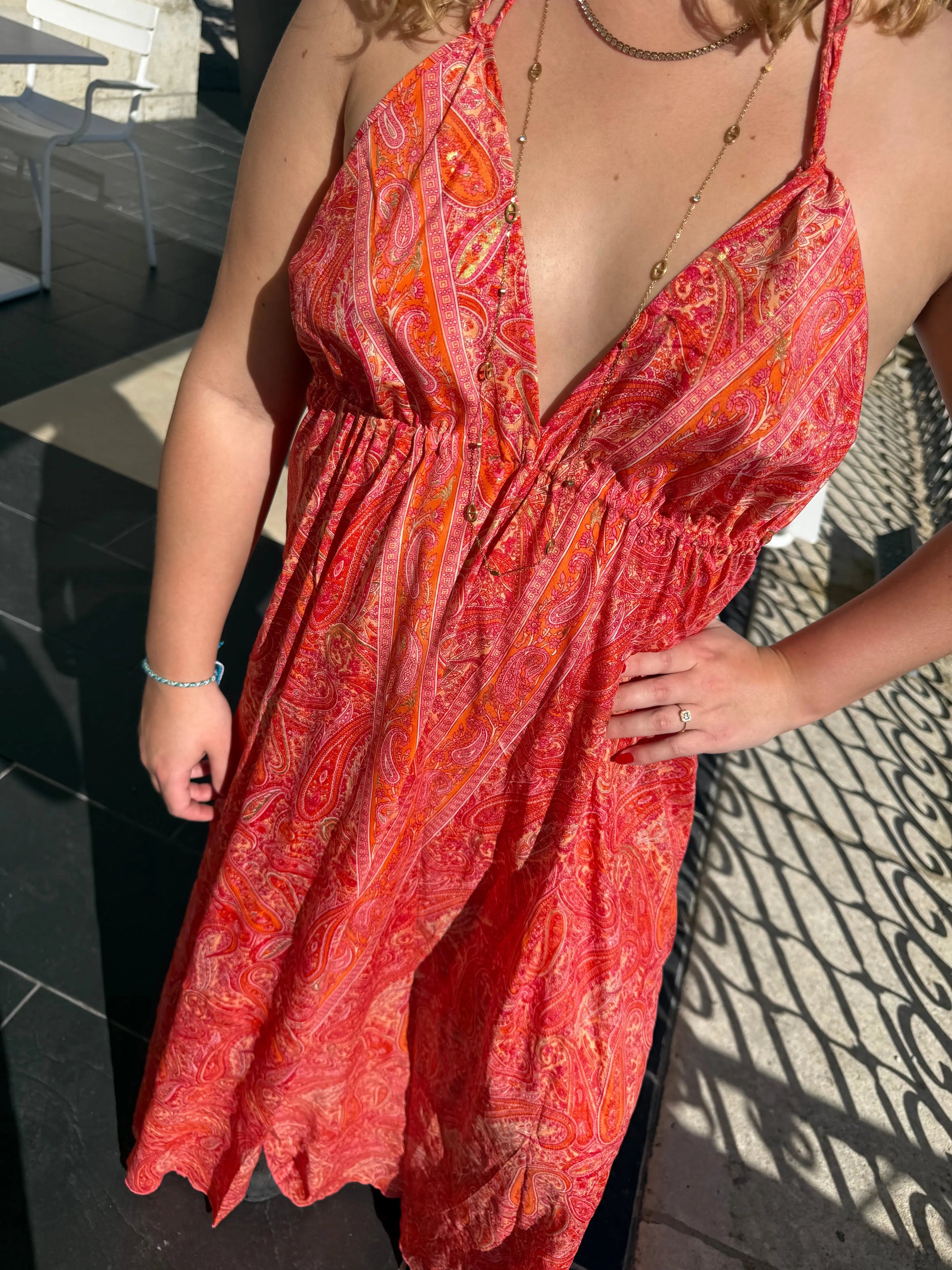 Robe Sophia corail réassort à 18h MaisonPerla Collection