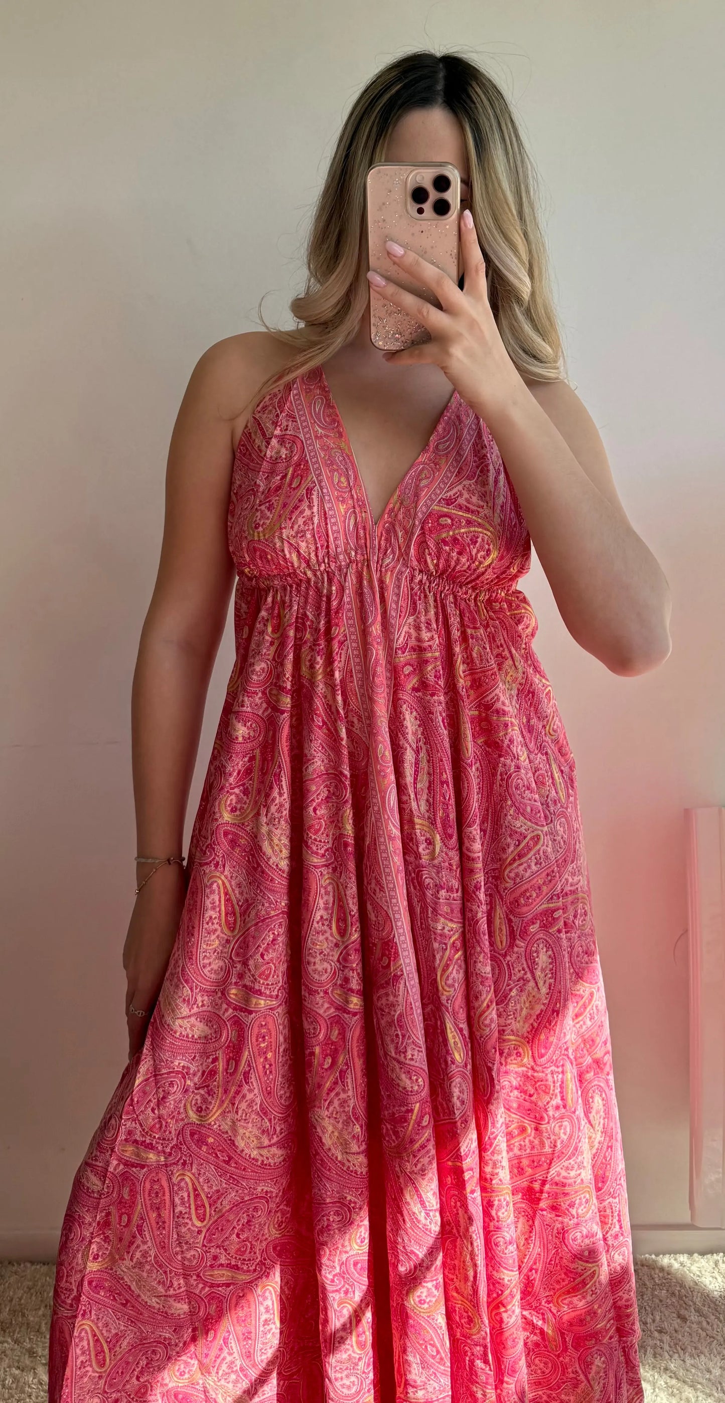 Robe Sophia rose MaisonPerla Collection