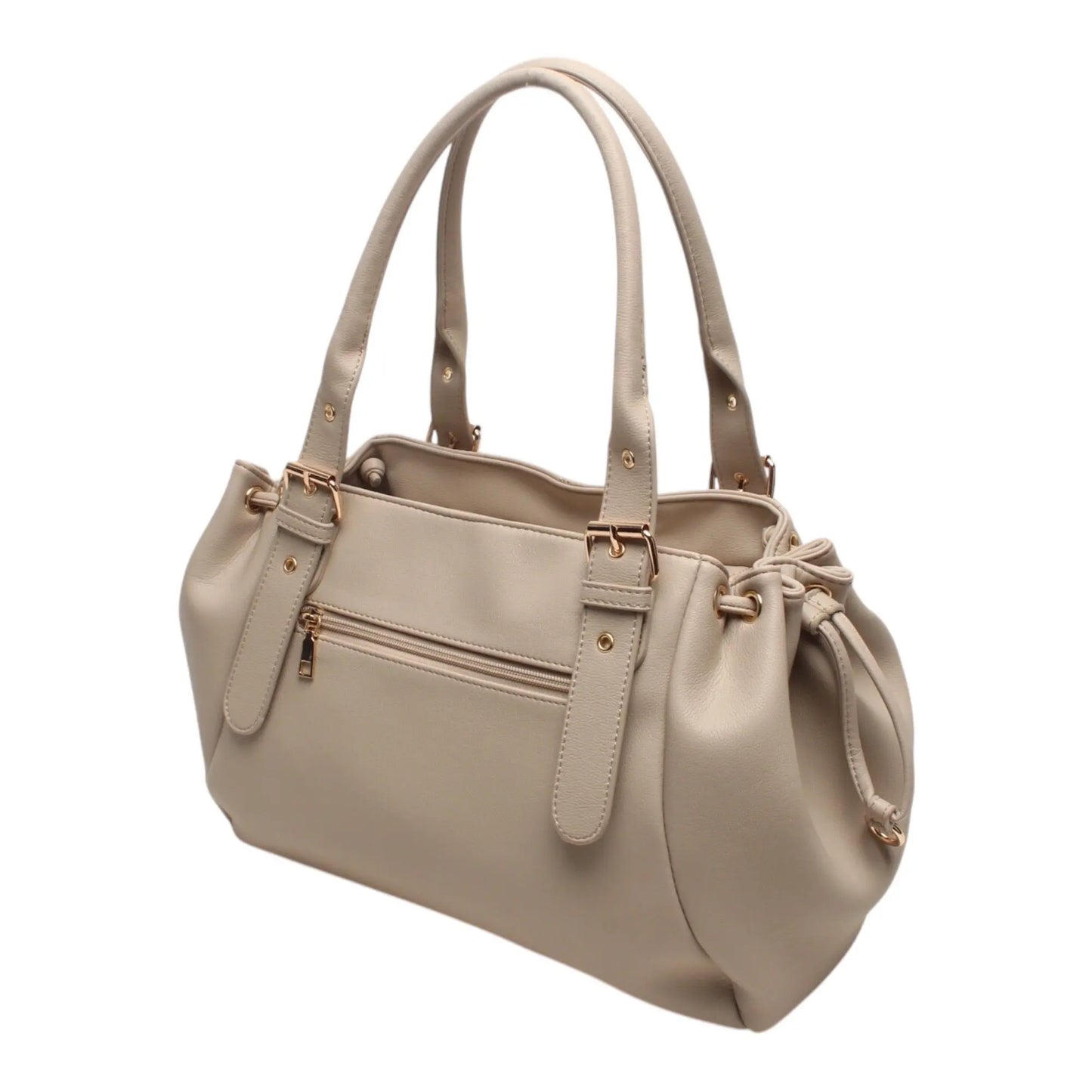 Sac Alma beige lisse MaisonPerla Collection