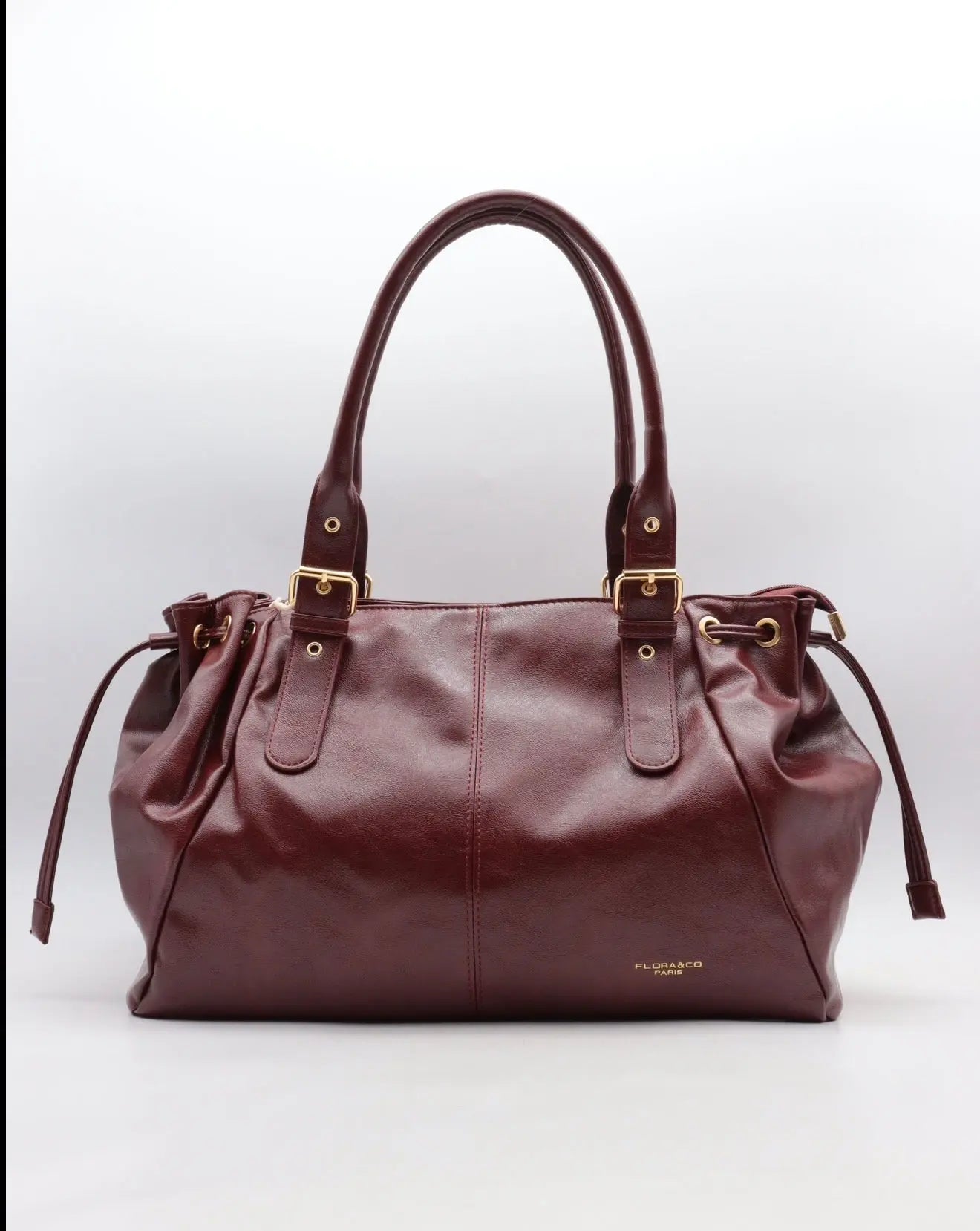 Sac Alma bordeaux brillant MaisonPerla Collection
