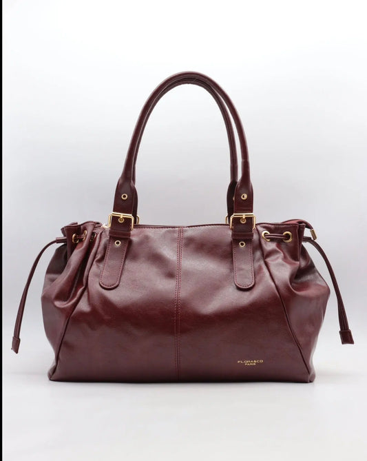 Sac Alma bordeaux brillant MaisonPerla Collection