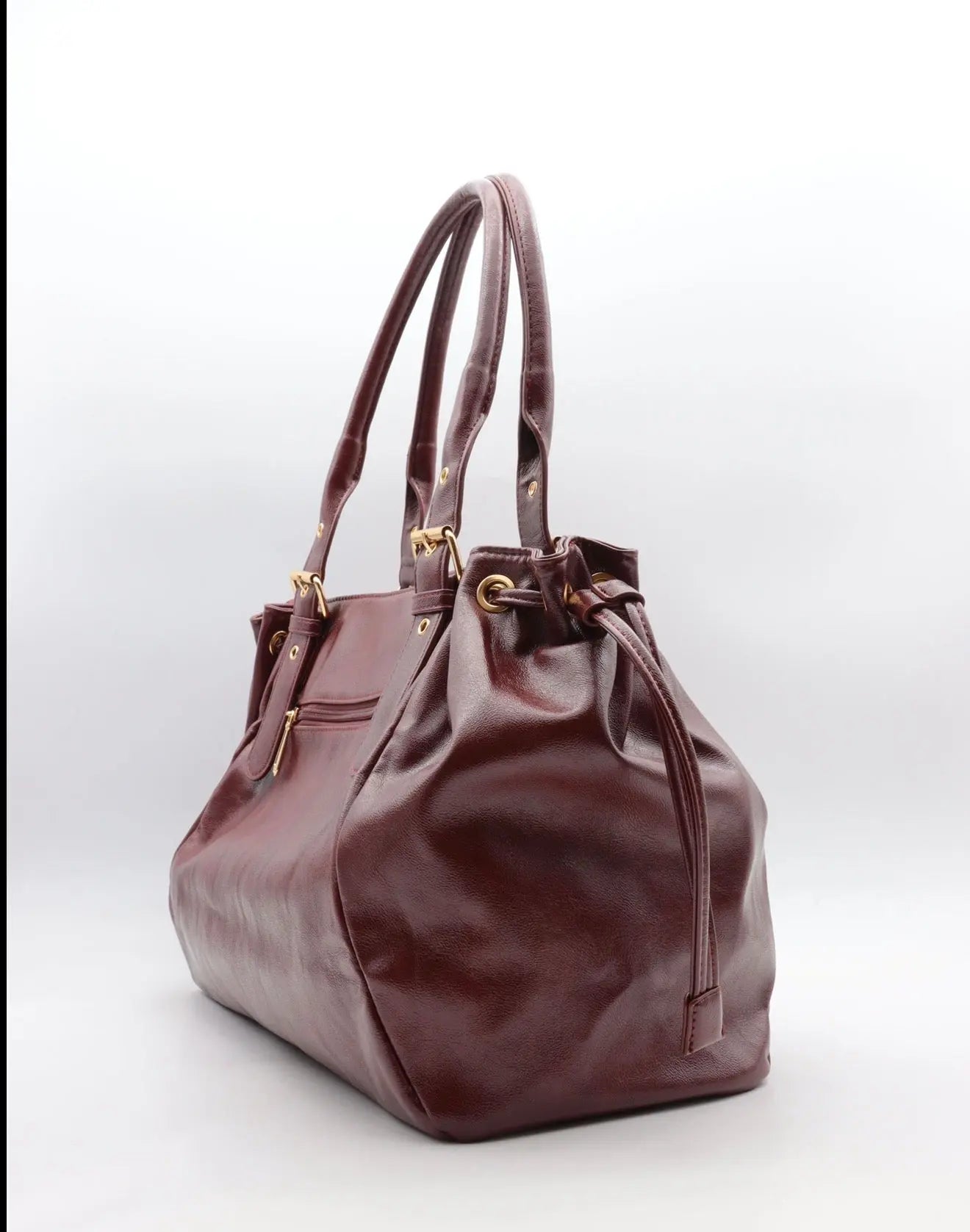 Sac Alma bordeaux brillant MaisonPerla Collection