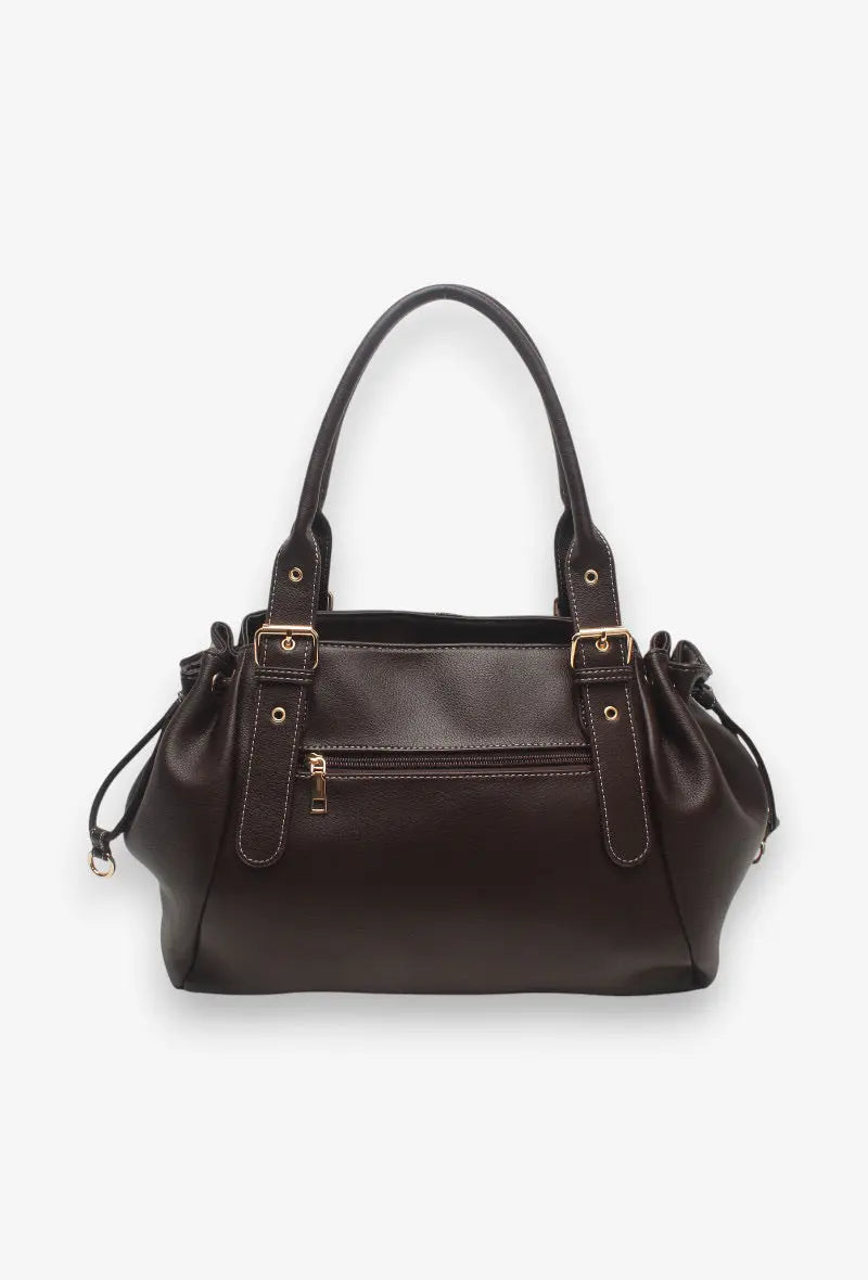 Sac Alma chocolat lisse précommande expédition le 29/07 MaisonPerla Collection