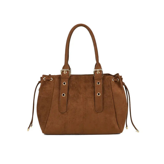 Sac Alma marron suédine MaisonPerla Collection