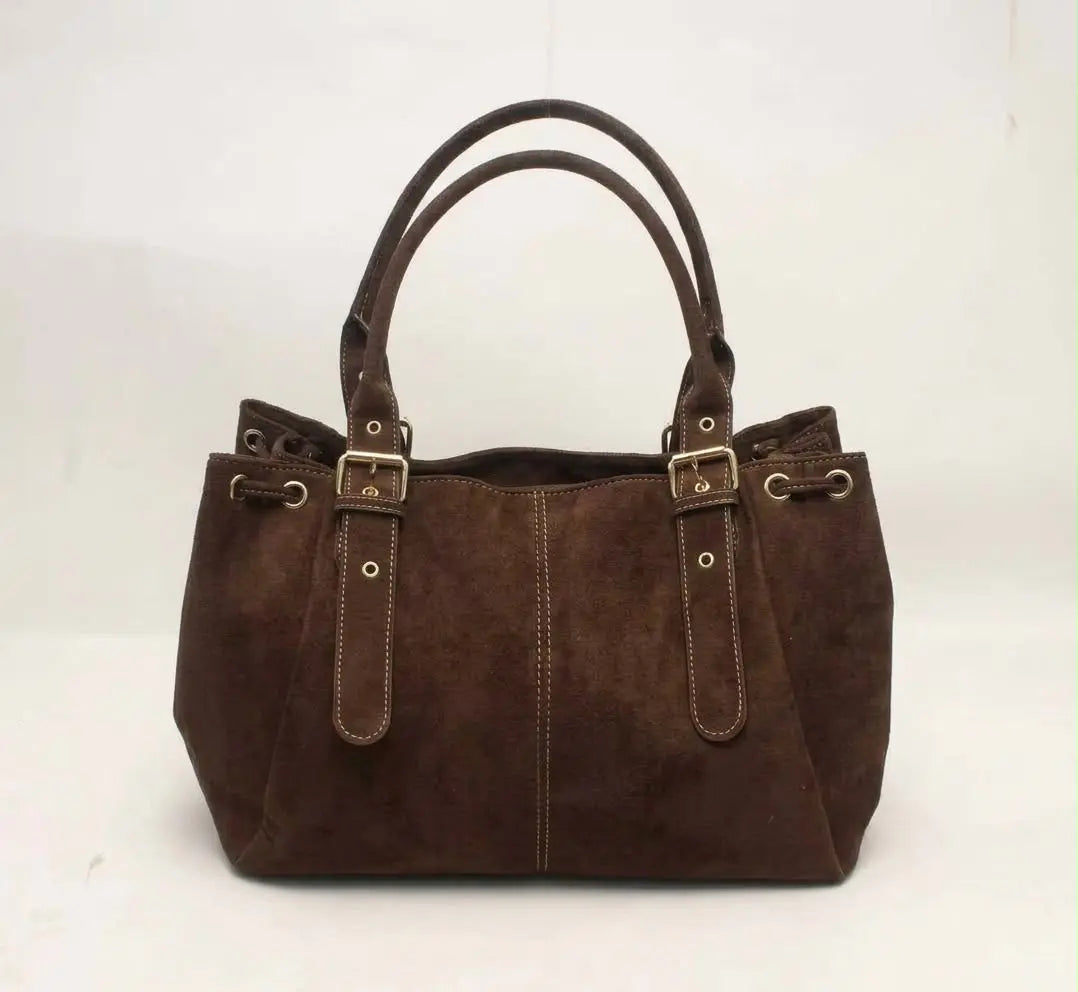 Sac Alma chocolat suédine précommande expédition le 17/09 MaisonPerla Collection