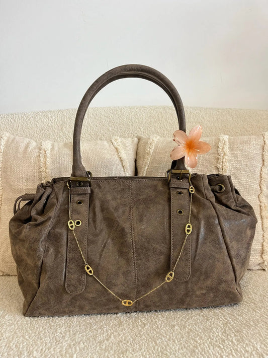 Sac Alma irisé taupe MaisonPerla Collection