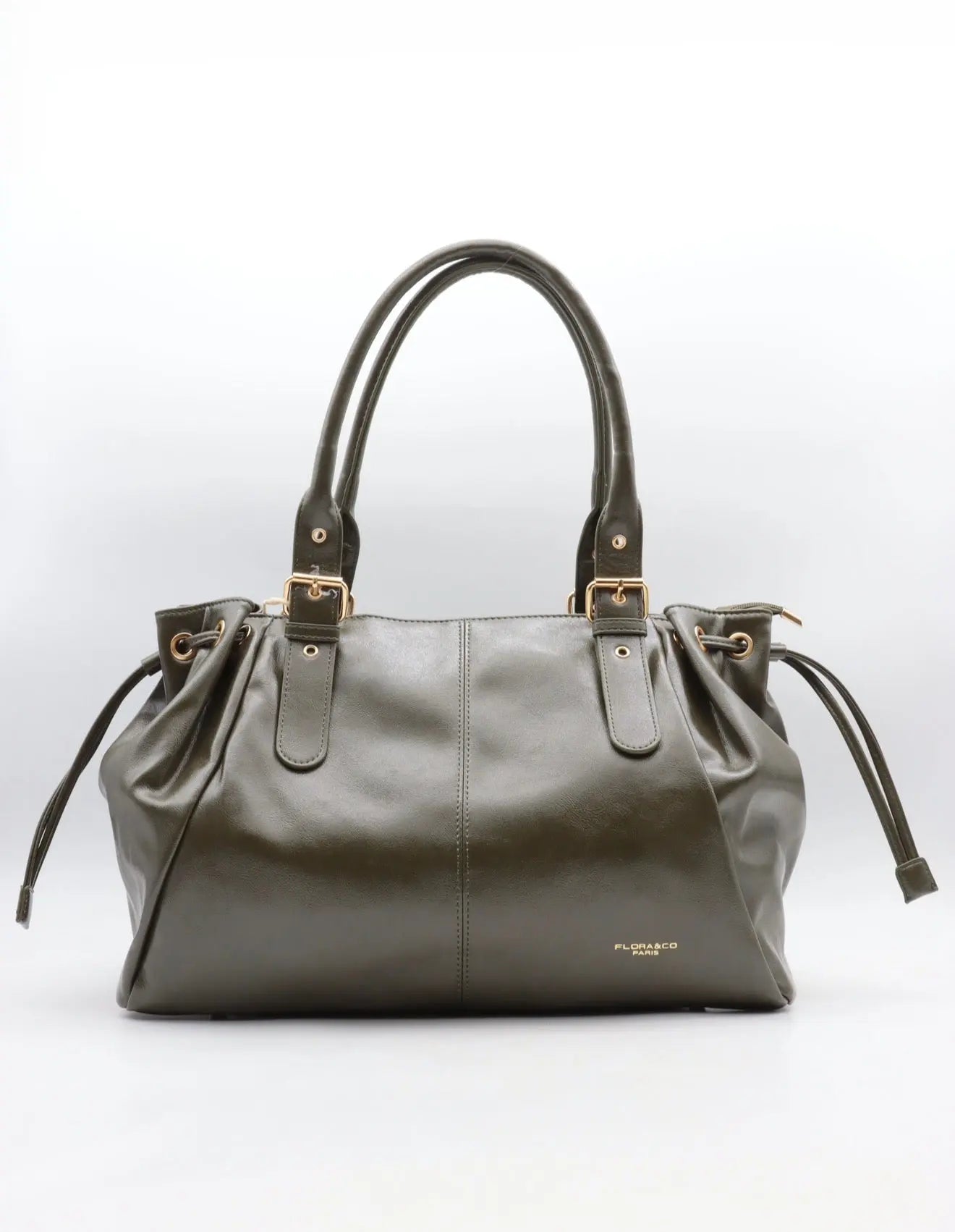 Sac Alma kaki brillant MaisonPerla Collection