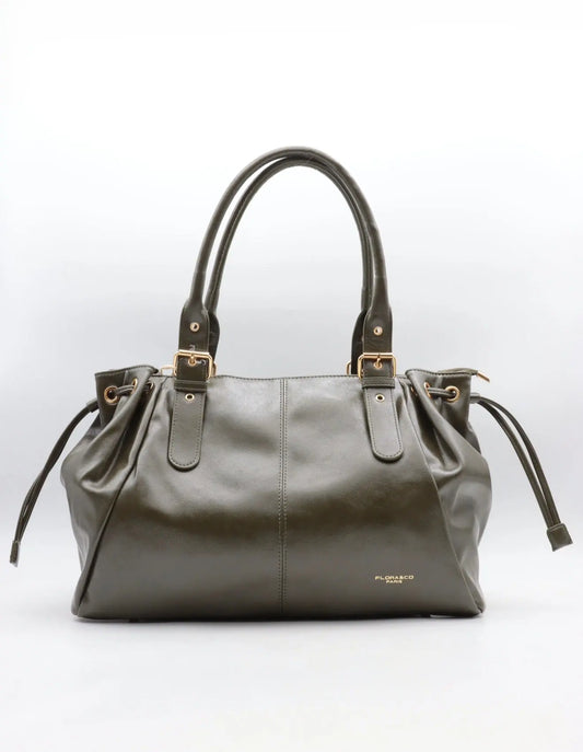 Sac Alma kaki brillant MaisonPerla Collection