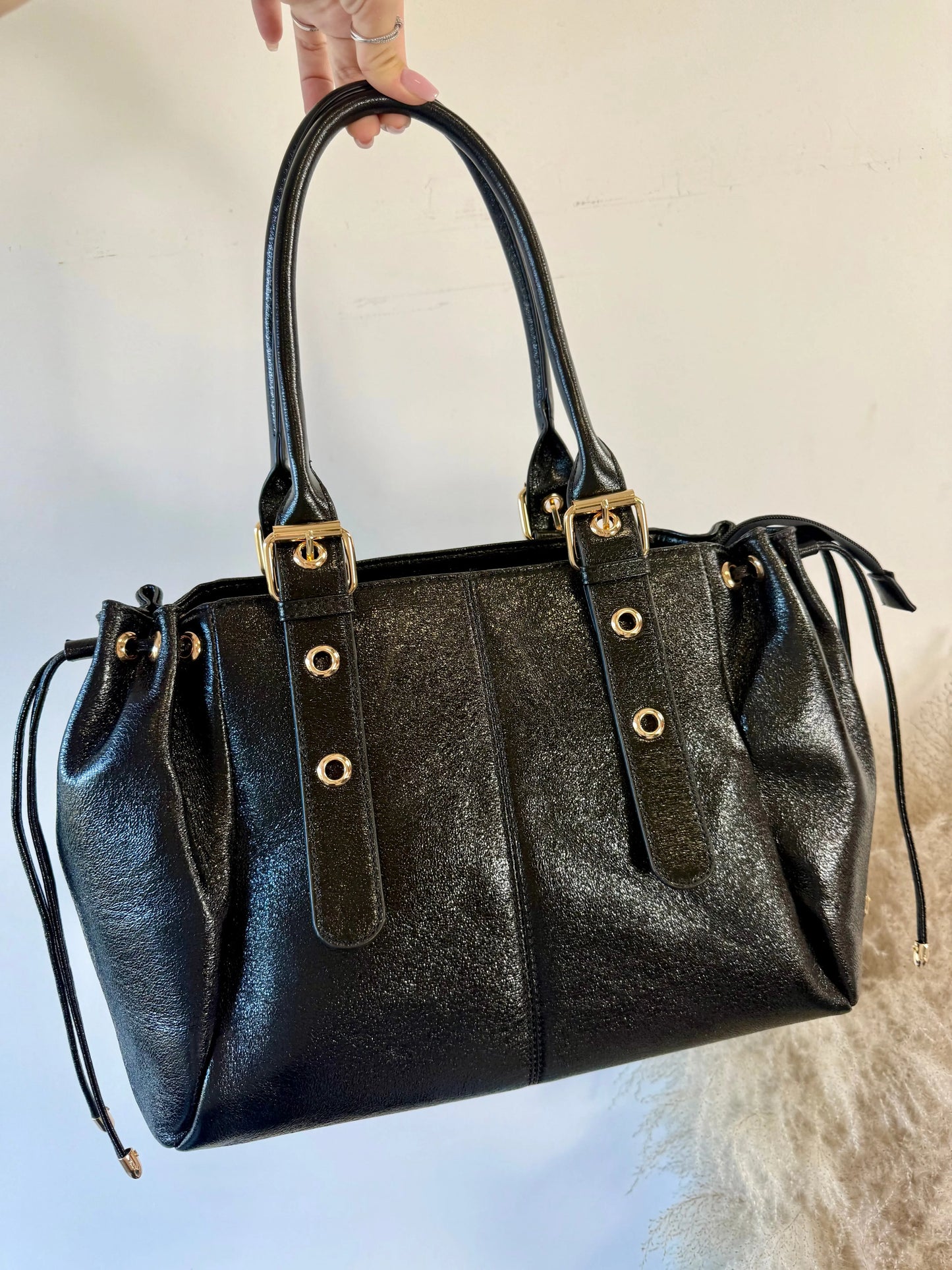 Sac Alma noir paillettes by MaisonPerla MaisonPerla Collection