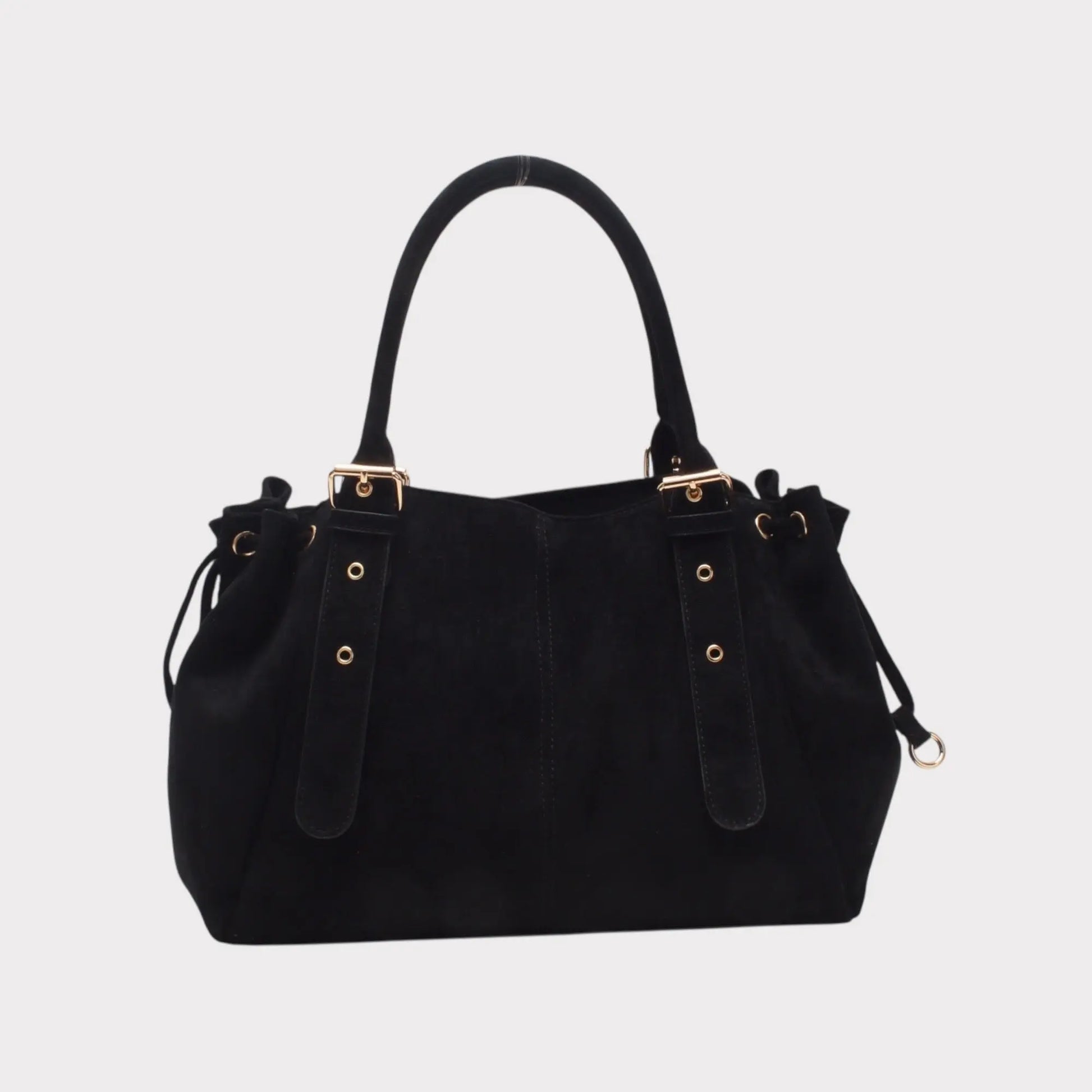 Sac Alma noir suédine MaisonPerla Collection