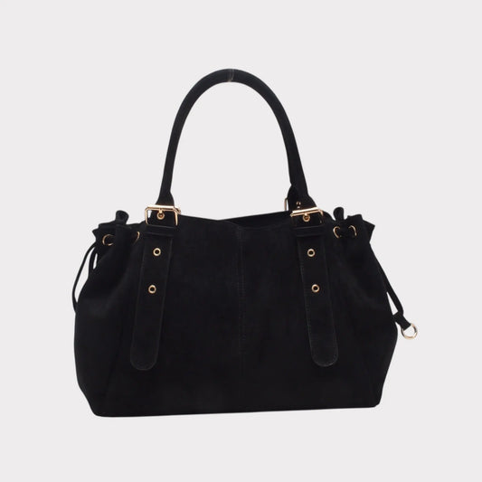 Sac Alma noir suédine MaisonPerla Collection