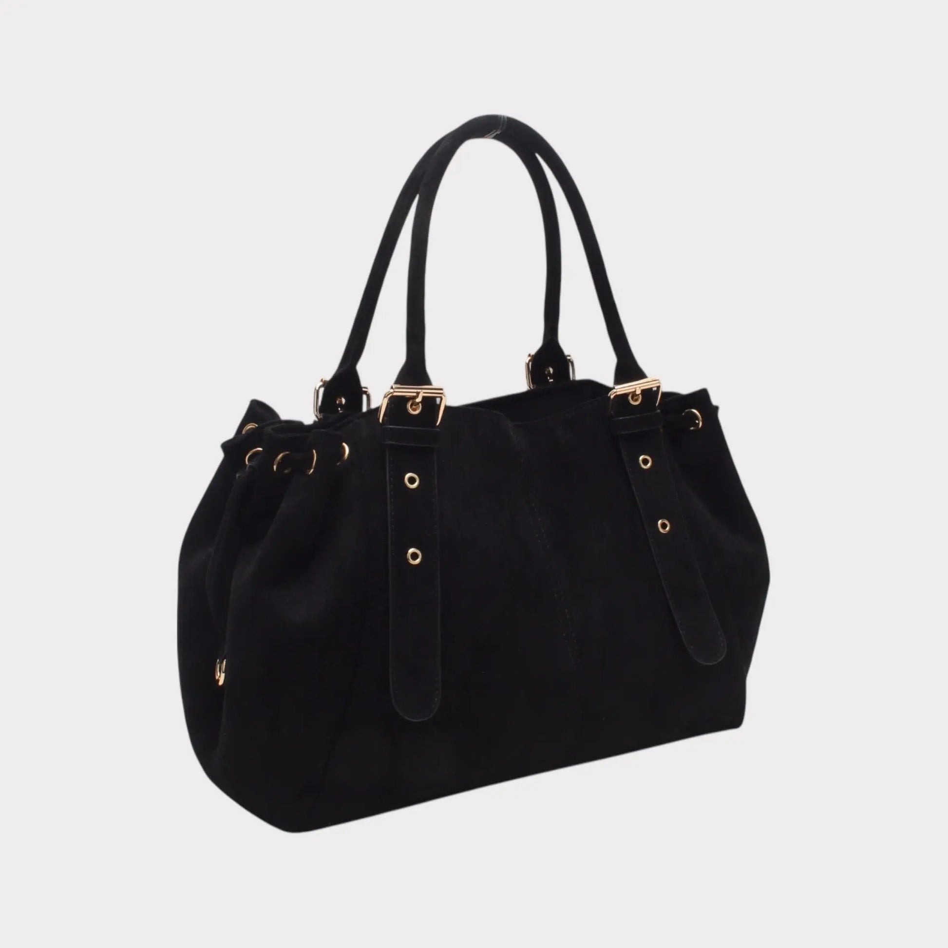 Sac Alma noir suédine MaisonPerla Collection
