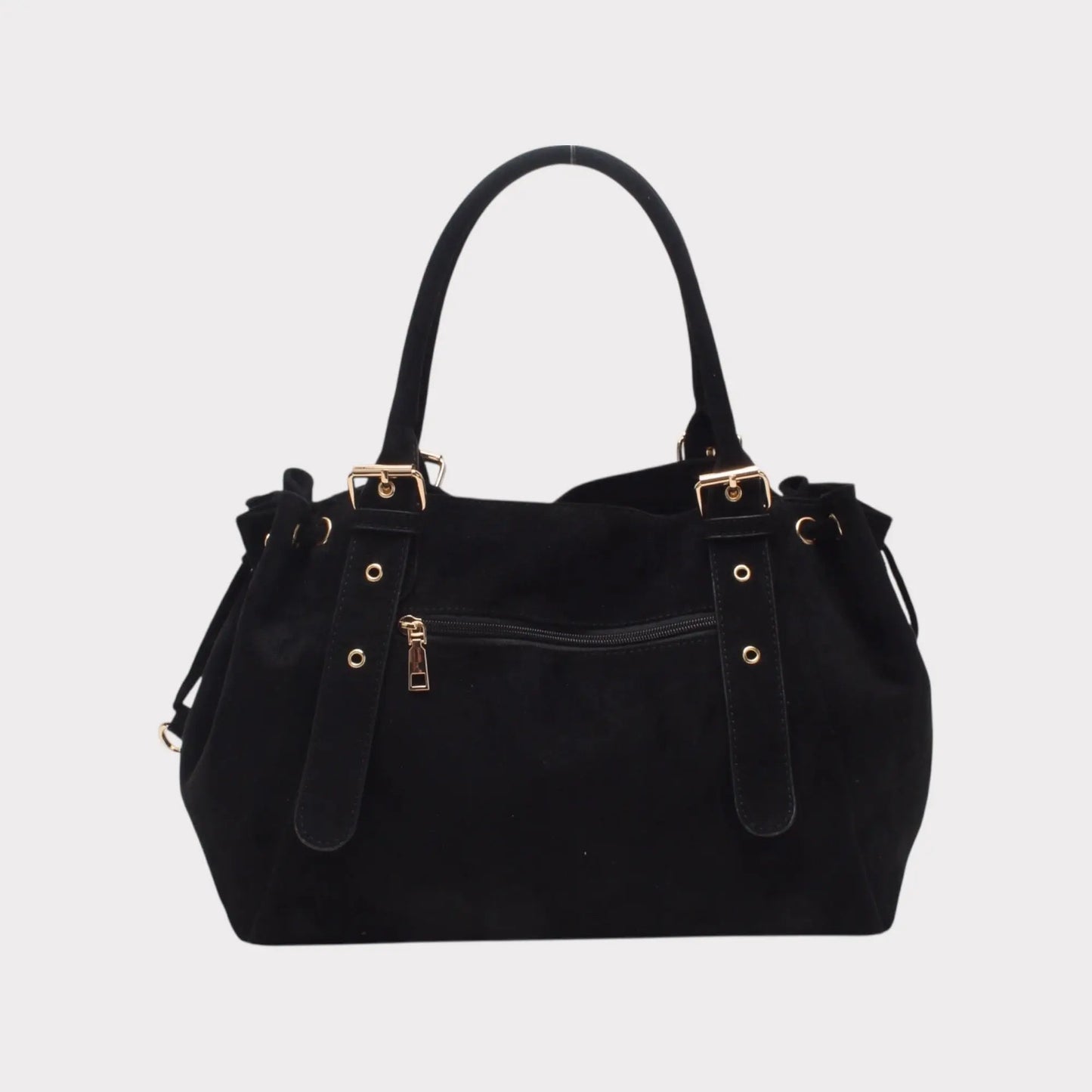 Sac Alma noir suédine MaisonPerla Collection