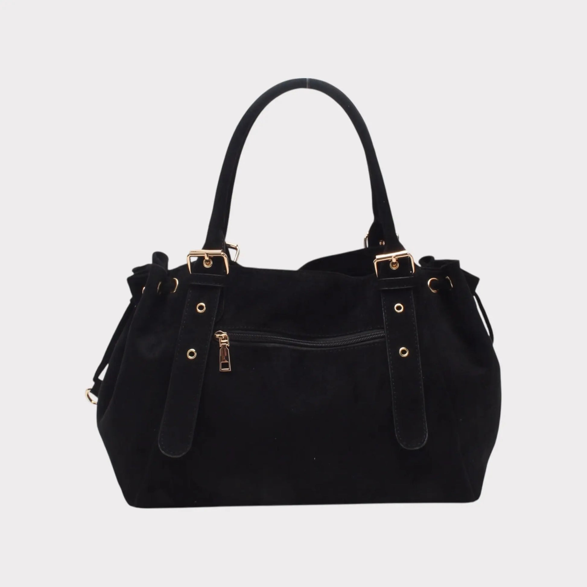 Sac Alma noir suédine MaisonPerla Collection
