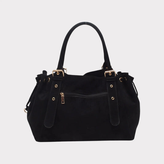 Sac Alma noir suédine MaisonPerla Collection