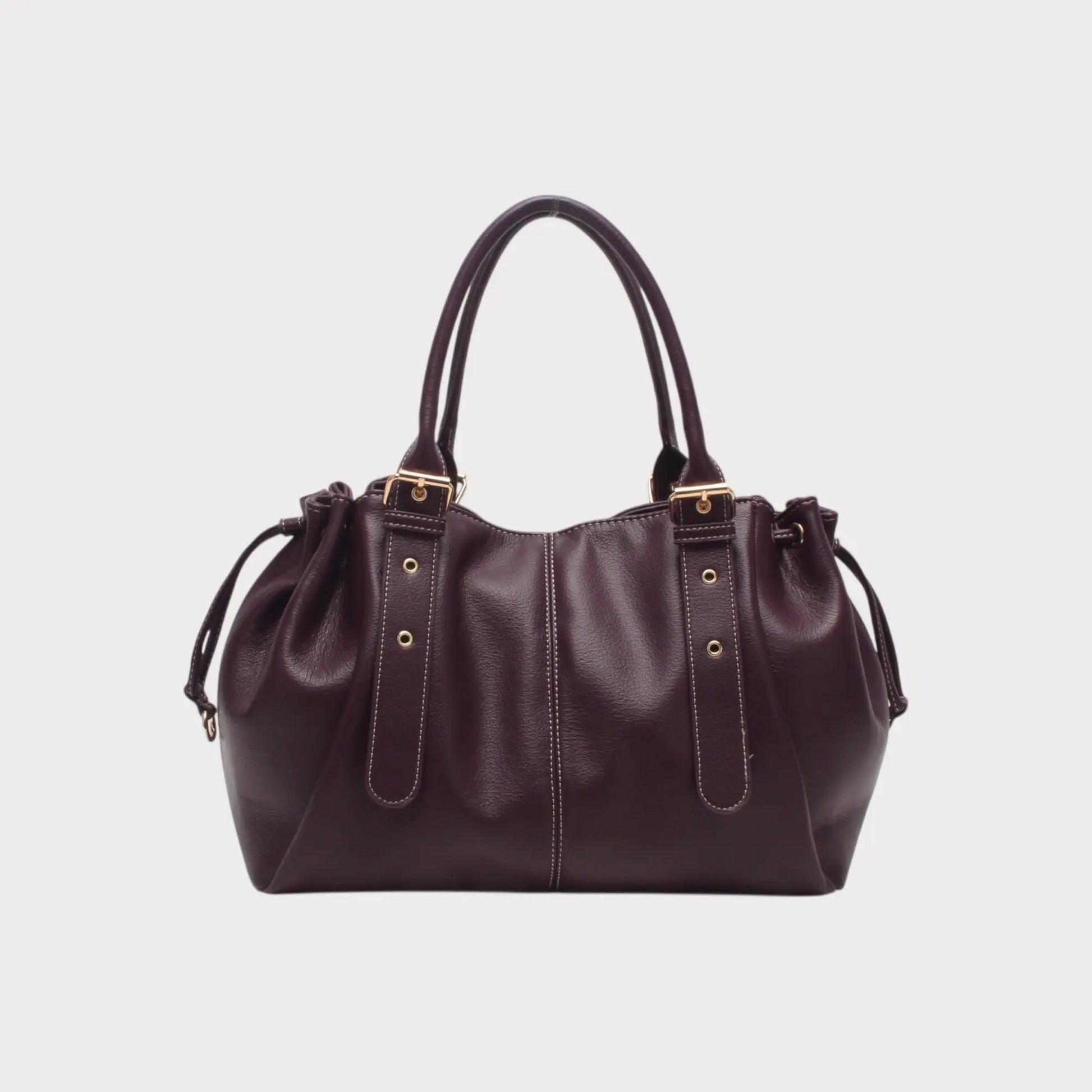 Sac Alma prune lisse MaisonPerla Collection