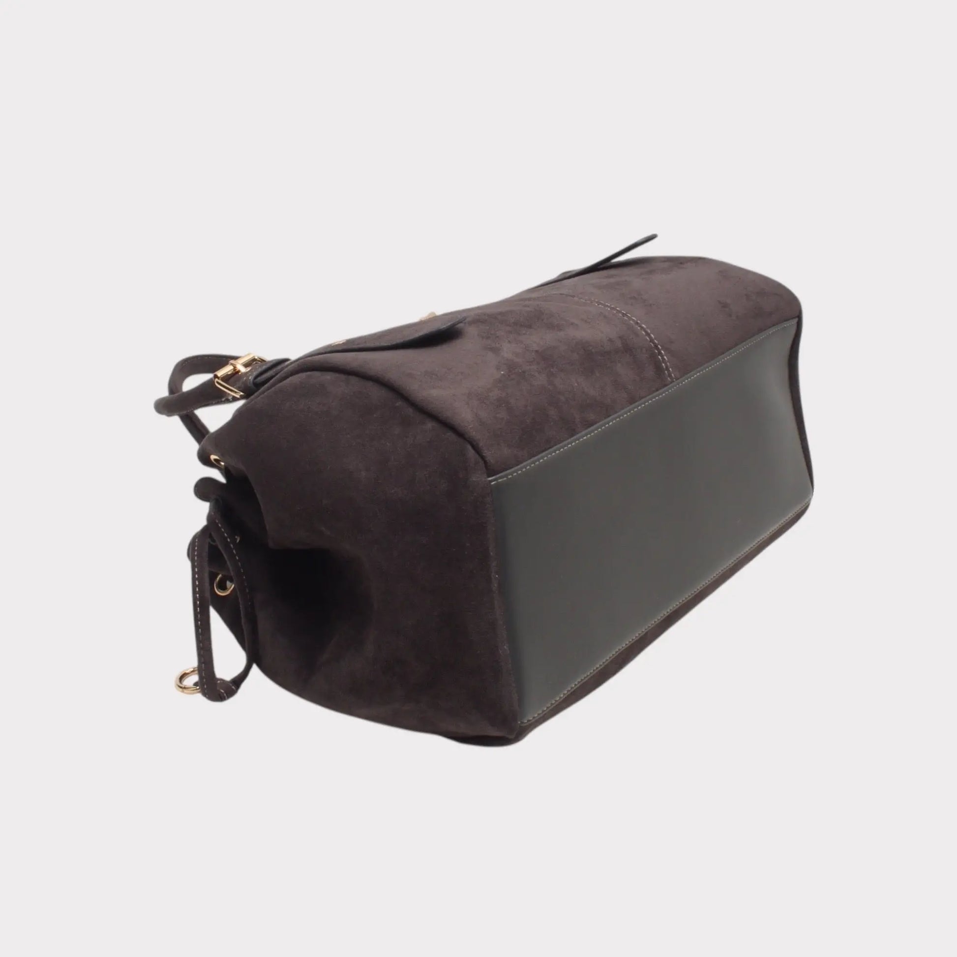 Sac Alman gris suédine MaisonPerla Collection