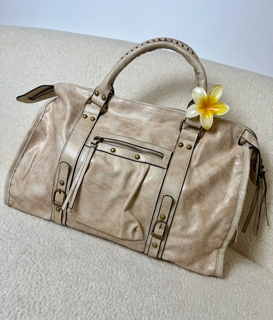Sac Elsa XXL brillant beige MaisonPerla Collection