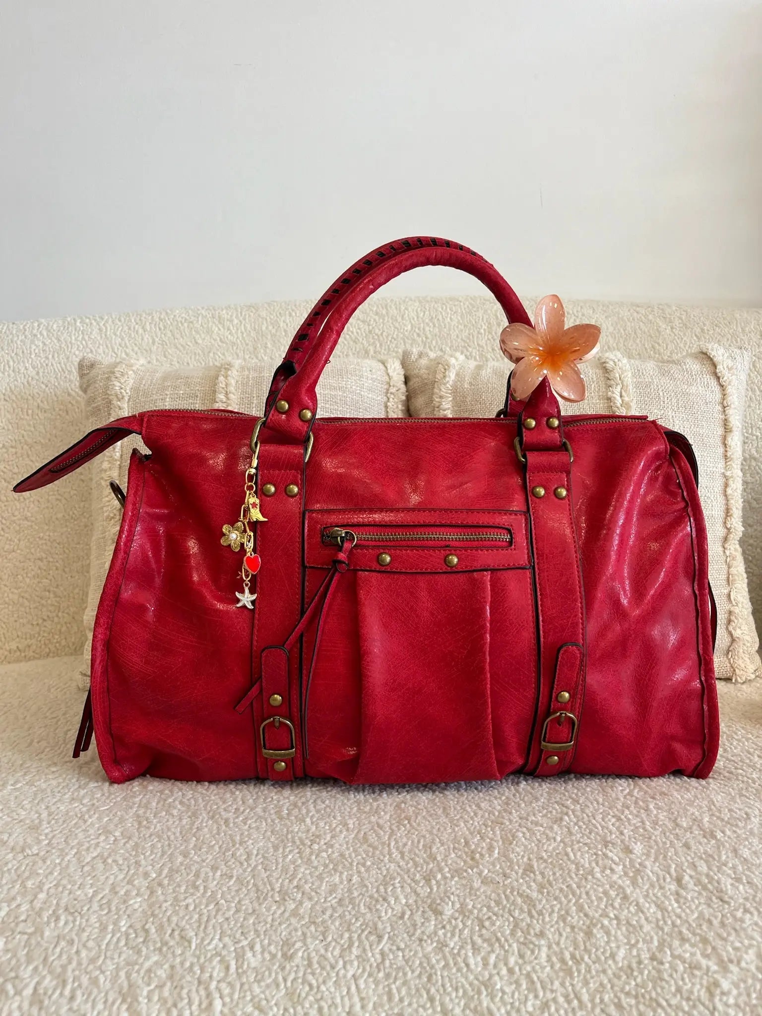 Sac Elsa XXL brillant rouge MaisonPerla Collection