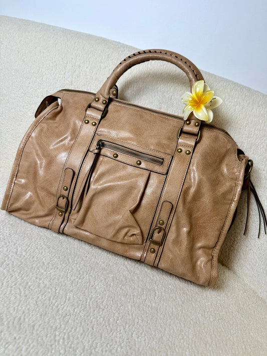 Sac Elsa XXL brillant taupe MaisonPerla Collection