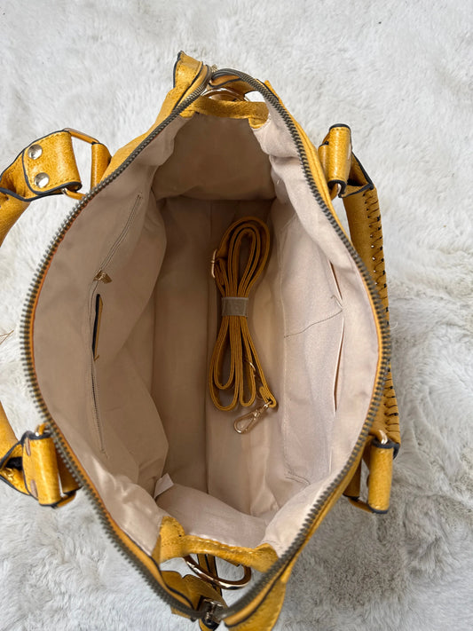 Sac Elsa brillant jaune XL MaisonPerla Collection