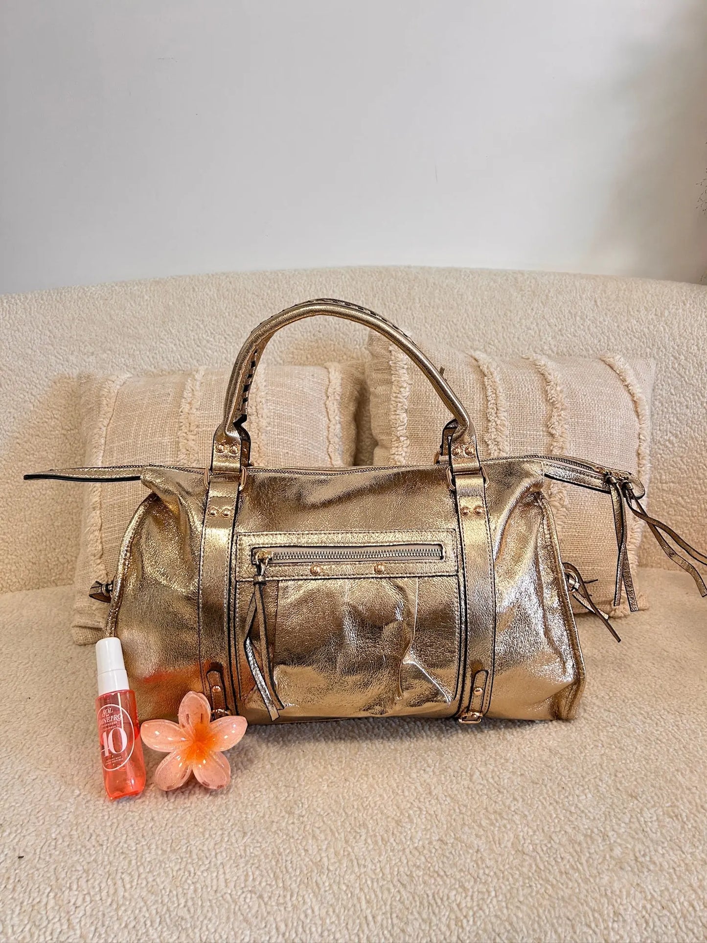 Sac Elsa paillettes gold XL MaisonPerla Collection