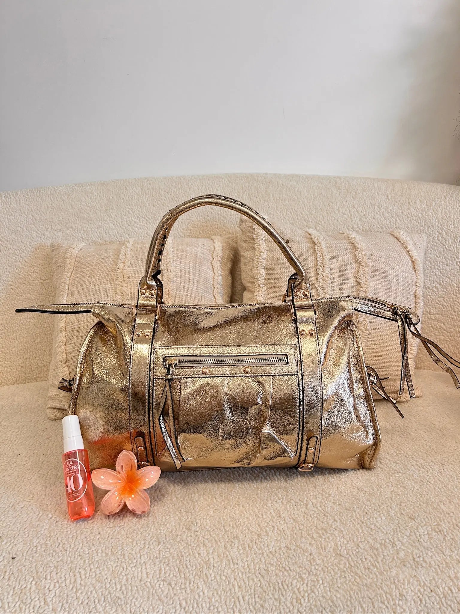 Sac Elsa paillettes gold XL MaisonPerla Collection