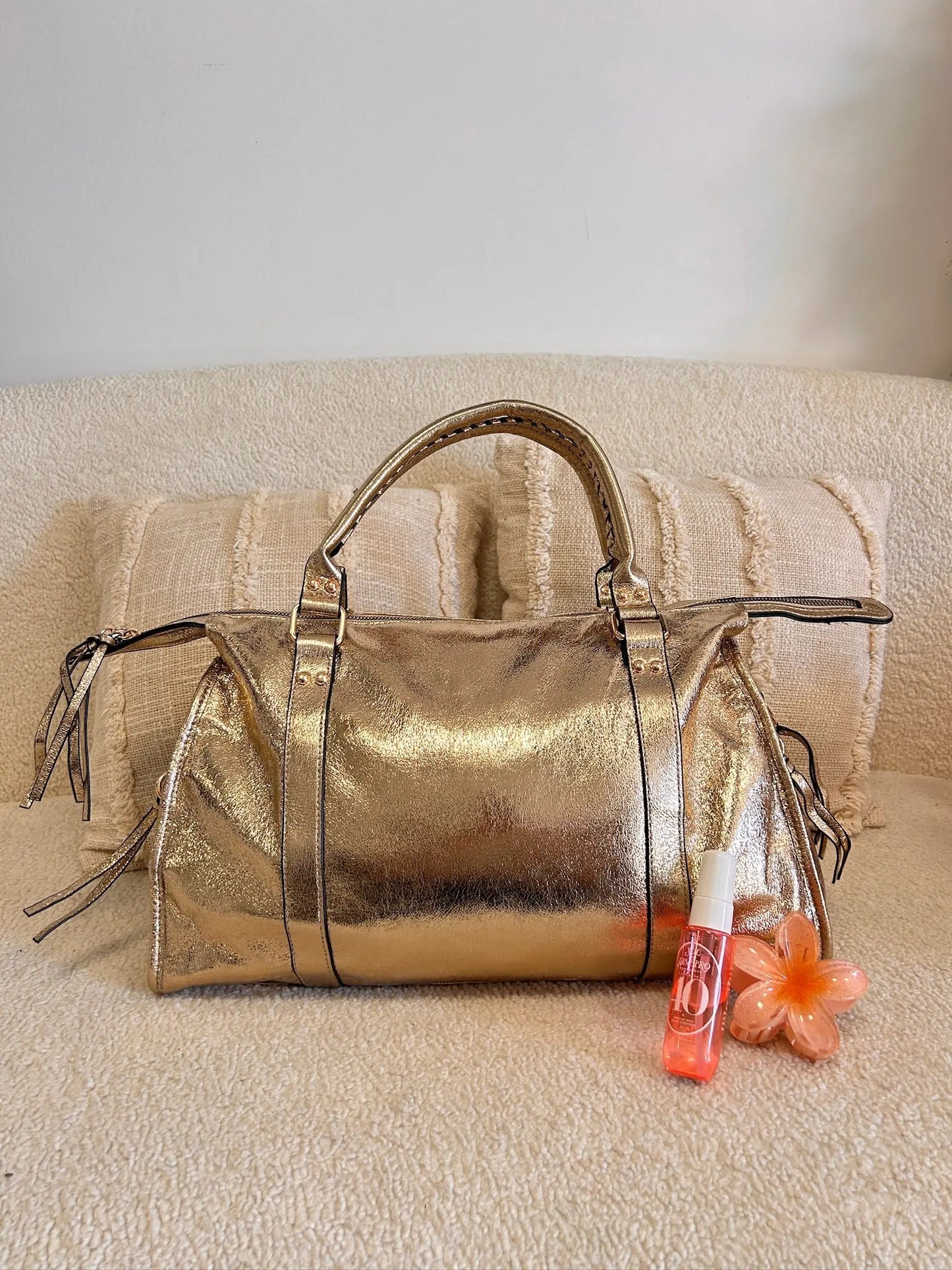 Sac Elsa paillettes gold XL MaisonPerla Collection