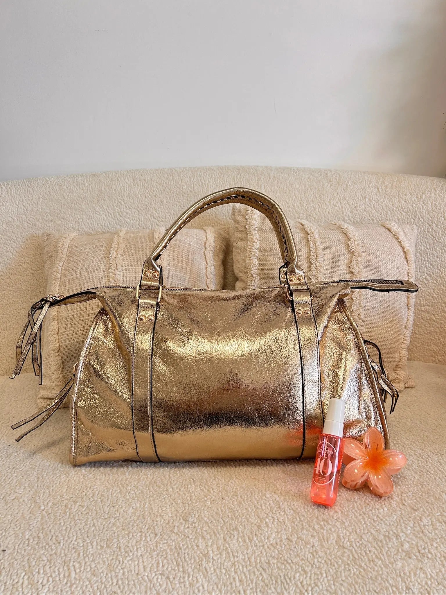 Sac Elsa paillettes gold XL MaisonPerla Collection