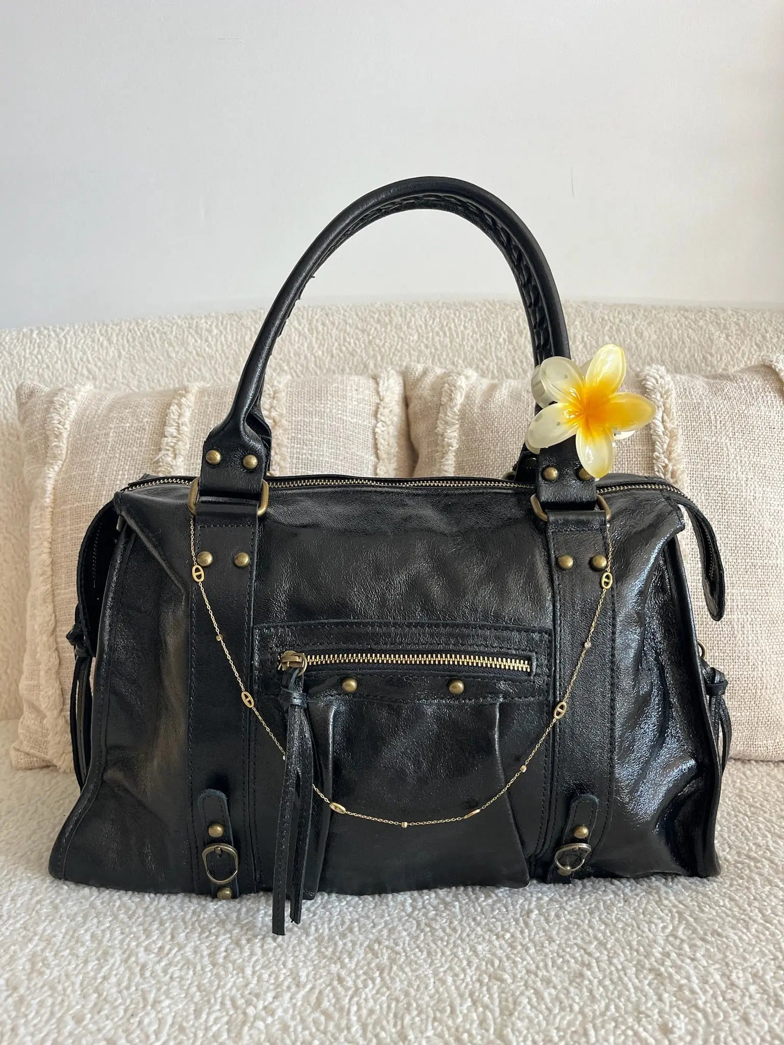Sac Mila paillettes noir XXL MaisonPerla Collection