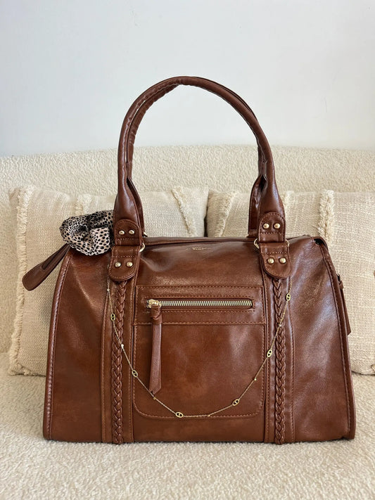Sac Nina brillant camel MaisonPerla Collection