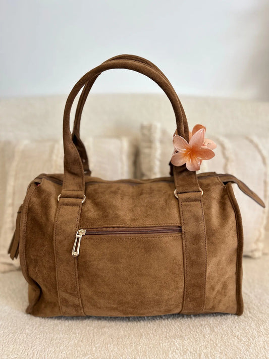 Sac Nina suédine camel MaisonPerla Collection