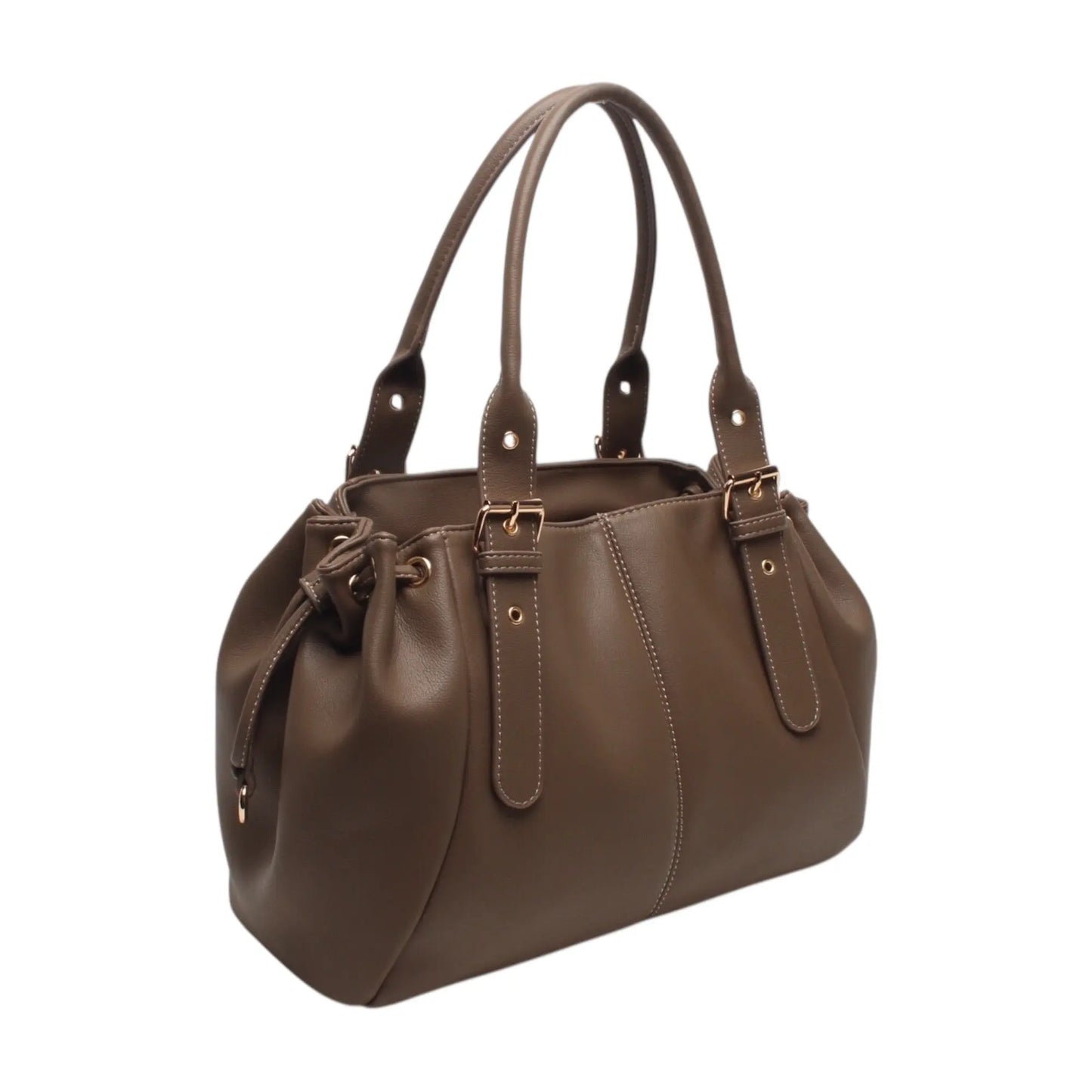 Sac Taupe lisse MaisonPerla Collection