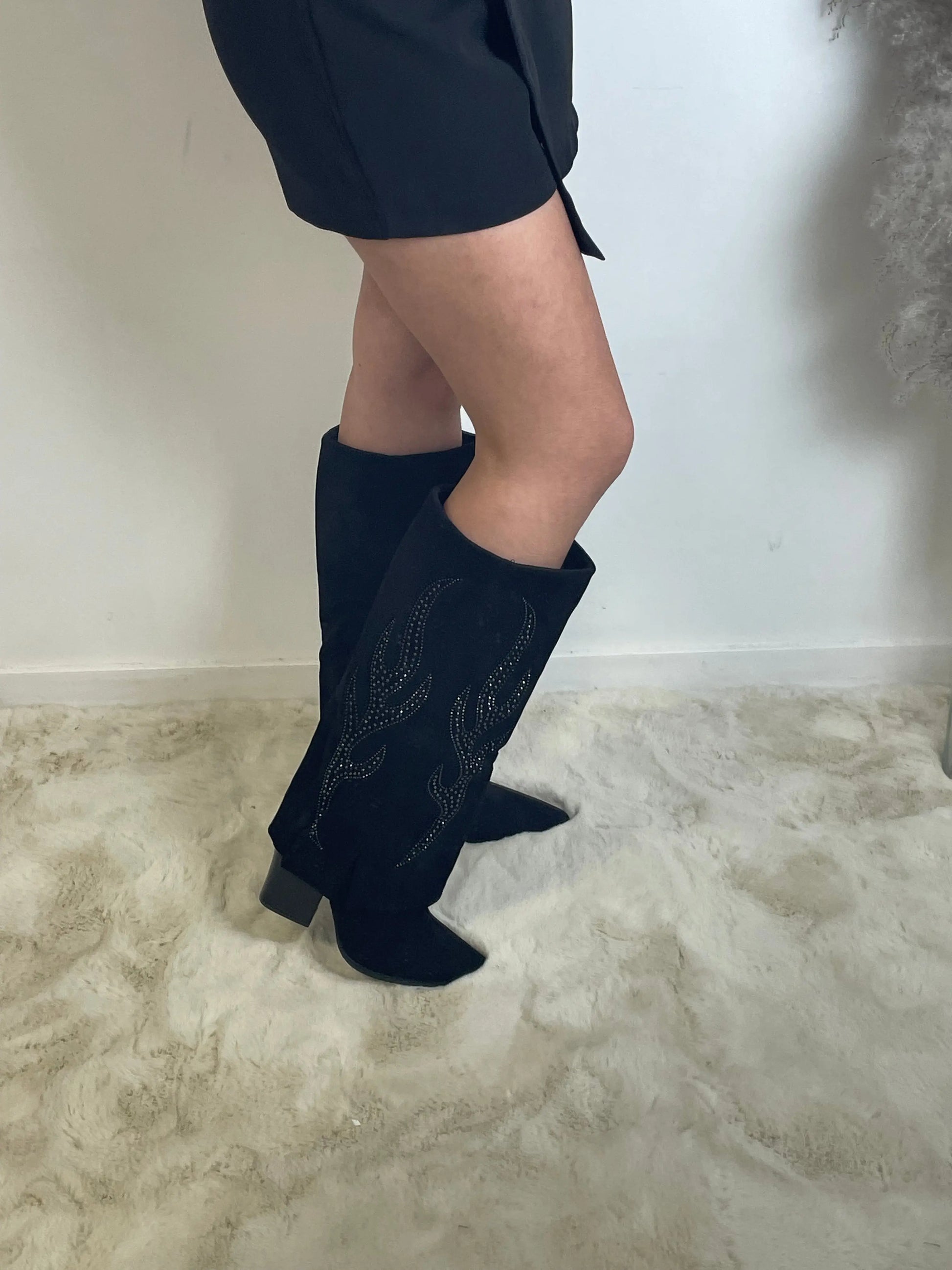 Santiags Clara noir MaisonPerla Collection