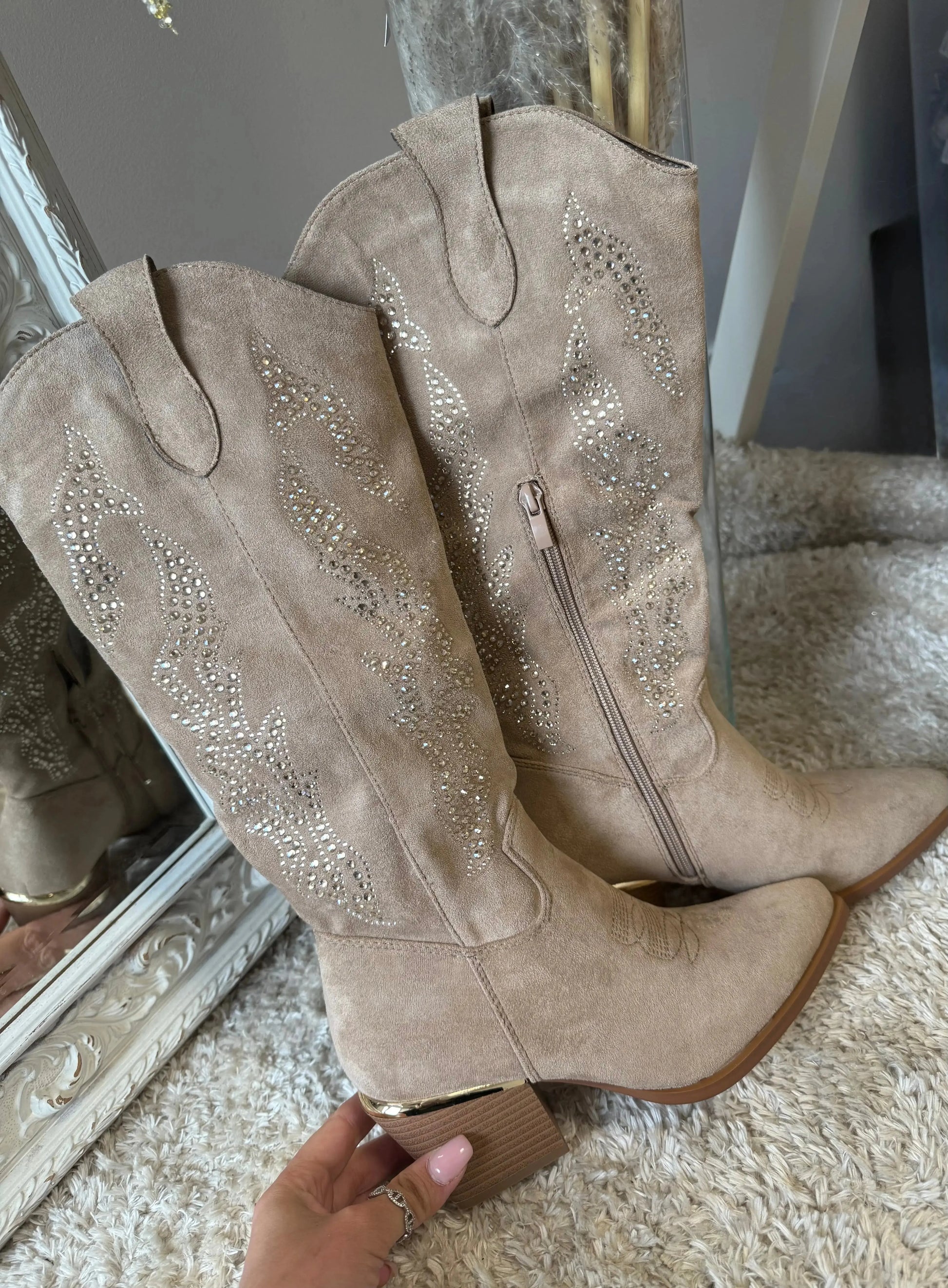 Santiags beverly beige MaisonPerla Collection