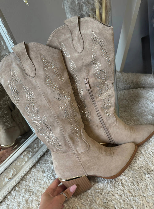 Santiags beverly beige MaisonPerla Collection