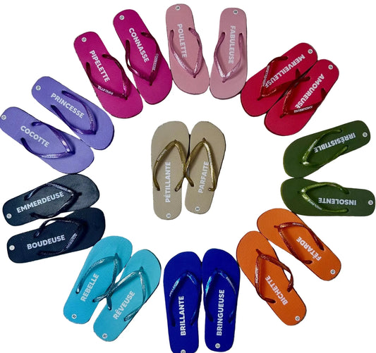 Tongs à paillettes MaisonPerla Collection