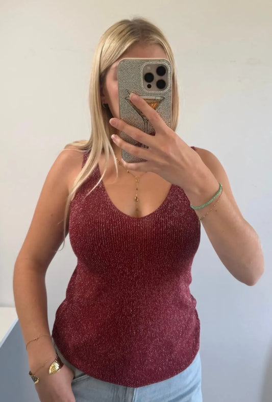 Top Victoria Bordeaux MaisonPerla Collection