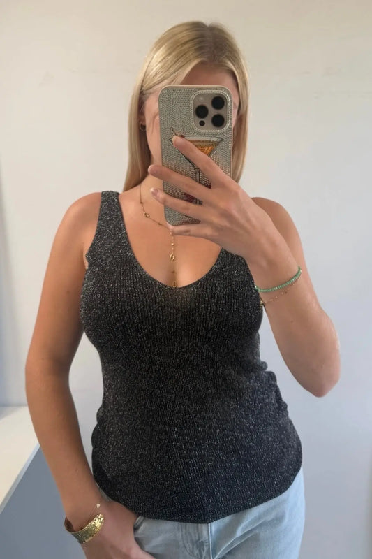 Top Victoria noir MaisonPerla Collection