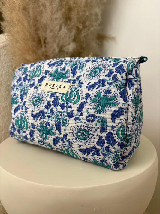 Trousse bohème Alba bleu MaisonPerla Collection
