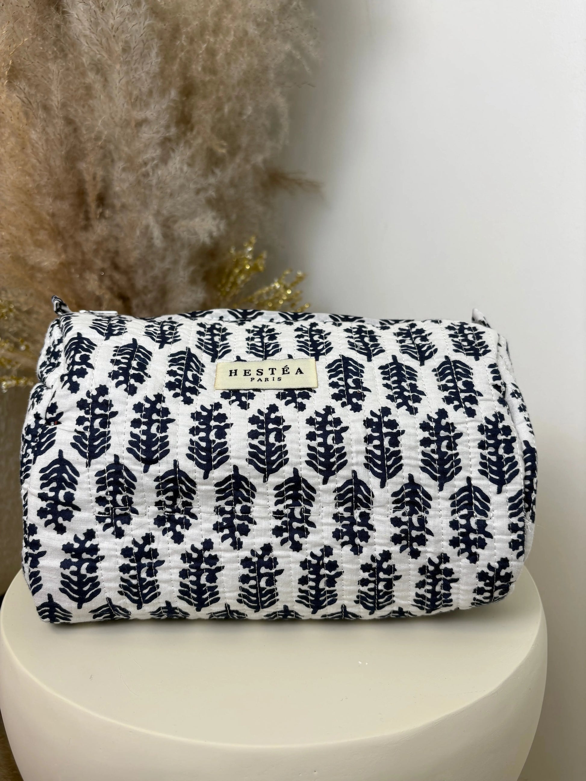 Trousse bohème Alba bleu foncé MaisonPerla Collection