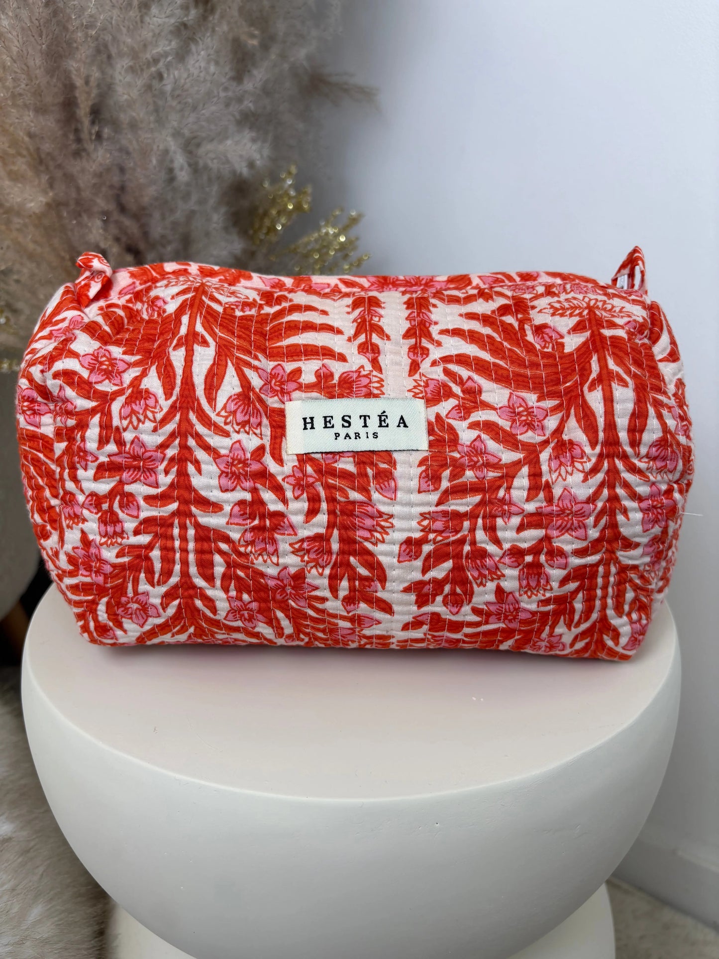 Trousse bohème Alba corail MaisonPerla Collection