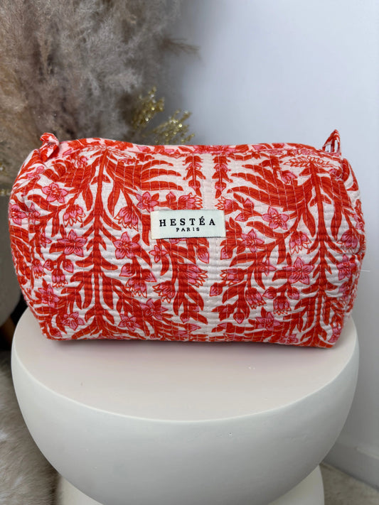 Trousse bohème Alba corail MaisonPerla Collection