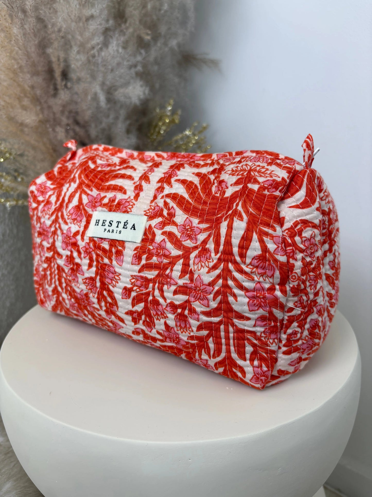 Trousse bohème Alba corail MaisonPerla Collection